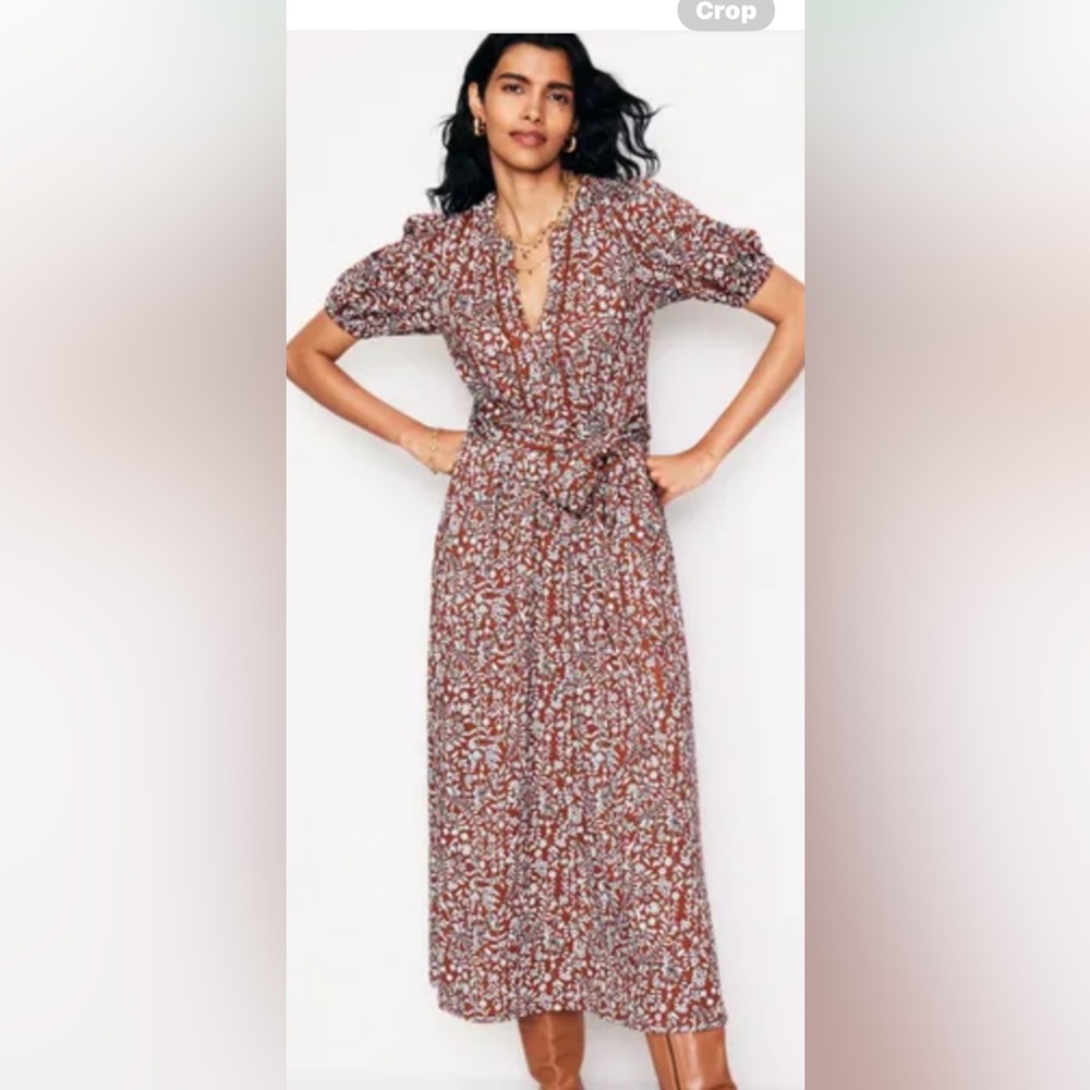 Boden Trim Smock Detail Dress size 10